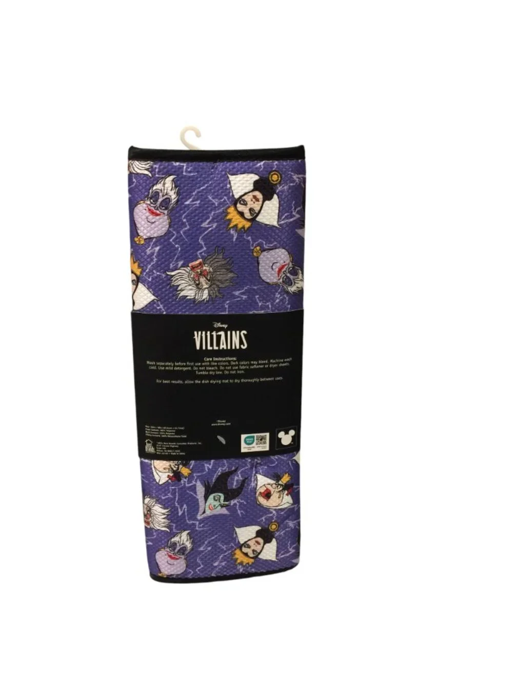 Disney Villains Drying Dish Mat Ursula Maleficent Evil Queen Cruella Queen of He